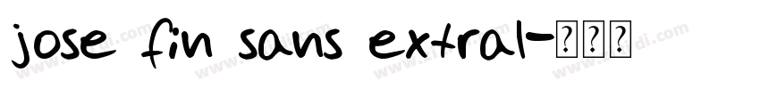 jose fin sans extral字体转换